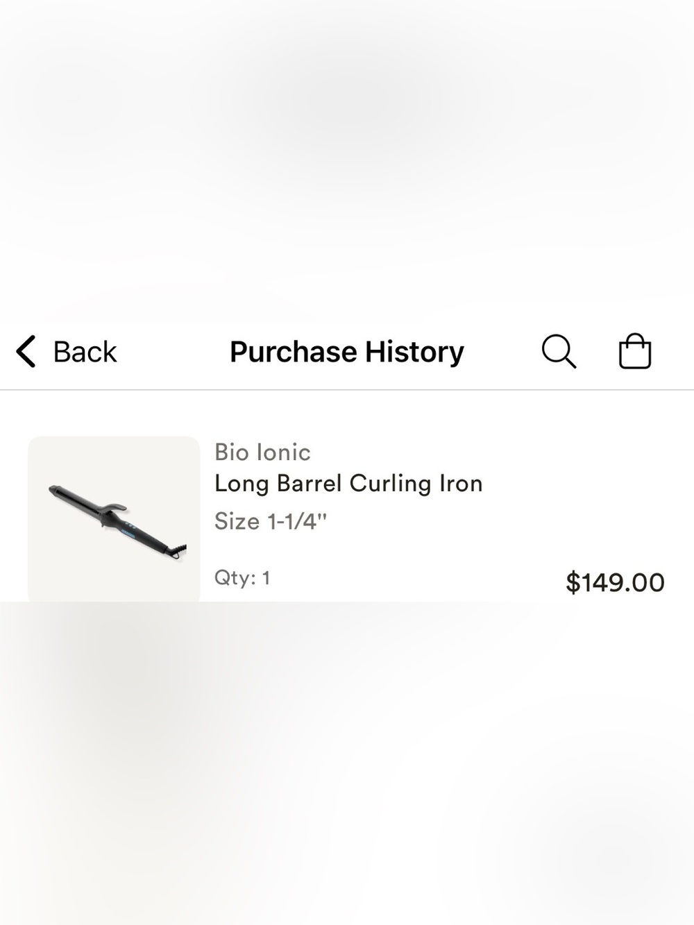 Bio Ionic 1-1/4” long barrel curling iron